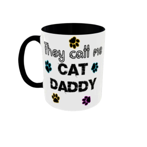 Cat daddy Cat Daddy, Two Tone Black Mug 11oz